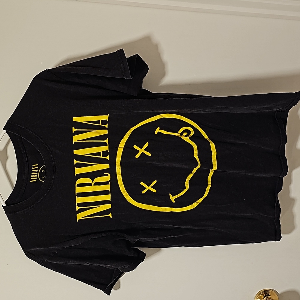 Nirvana Shirt Yellow and Black Size Medium